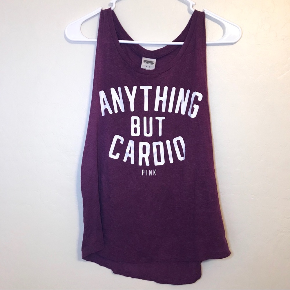 Victoria Secret Pink Graphic Tank Maroon Small